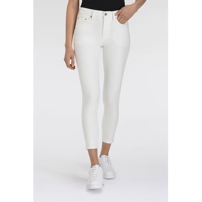 Skinny-fit-Jeans LEVI'S "721 HIGH RISE SKINNY", Damen, Gr. 28, Länge 28, weiß (cloud dancer), Denim/Jeans, Obermaterial: 97% Baumwolle, 3% Elasthan, skinny fit lang, Jeans, mit hohem Bund