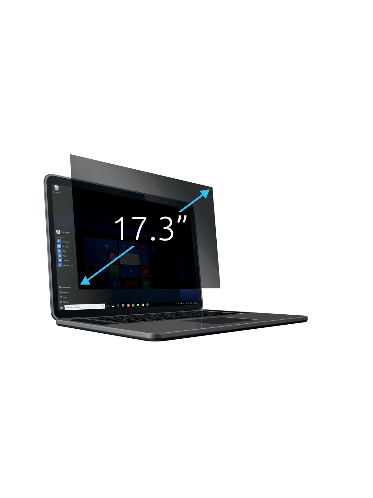 Kensington Blickschutzfilter 2-fach abnehmbar für 17,3" Laptops 16:9