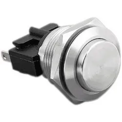 Bulgin Drucktaster PB robust 22mm SPCO, Schalter + Taster, Silber