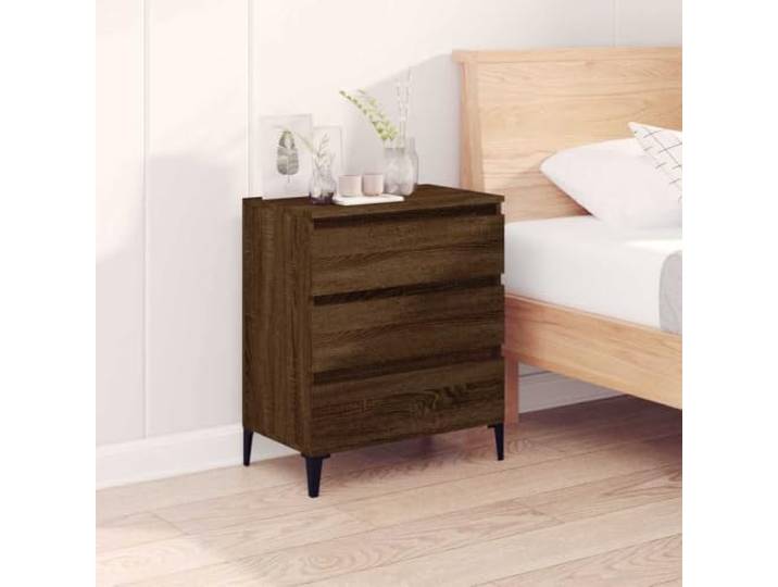 Molumvel Sideboard Eichen-Optik Kommode Wohnzimmerschrank 60x35x70 cm Modernes minimalistisches Design, Robuster Holzwerkstoff, 3 geräumige Schubladen