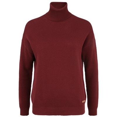 Rollkragenpullover OXMO "Rollkragenpullover OSSina", Damen, Gr. S, rot (wine rot), Obermaterial: 100% Baumwolle CO., Pullover Rollkragenpullover