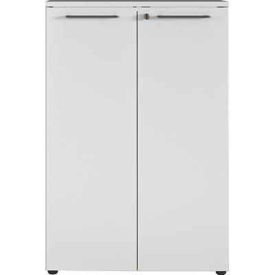 Aktenschrank GERMANIA "Agenda", grau (lichtgrau), B:80cm H:120cm T:40cm, Holzwerkstoff, Schränke, opt. mit Schublade, Maße 80x120 cm, Made in Germany
