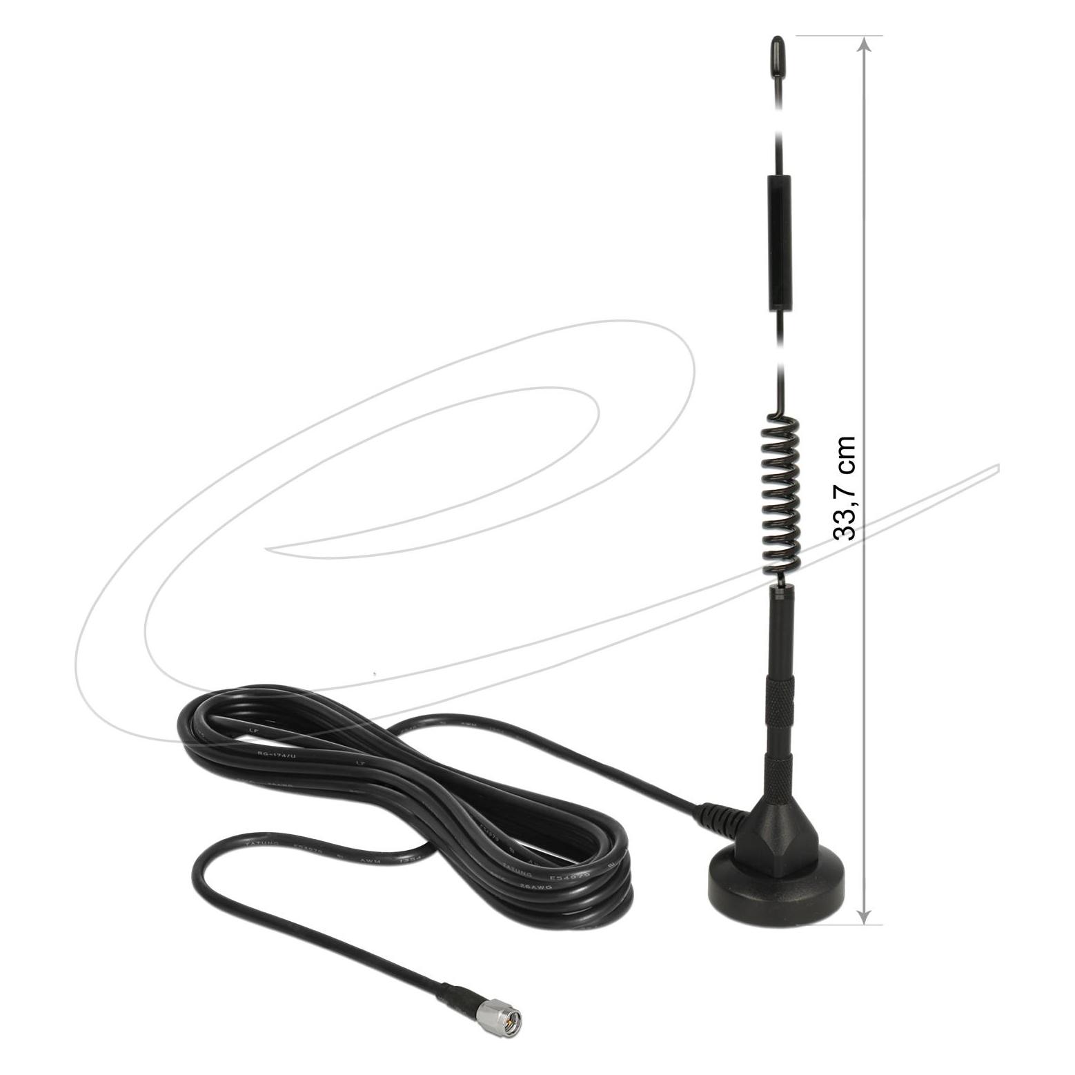 Delock LTE/HSPA/GSM Antenne, SMA-Stecker (Lora, WLAN) (12427)