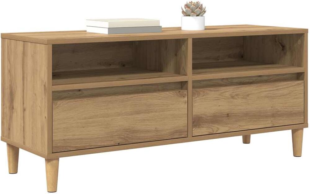 vidaXL Meuble TV 100 x 34,5 x 44,5 cm Chêne artisanal