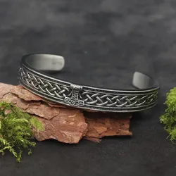Drachensilber Thorshammer Armreif Edelstahl Wikinger Armspange Männer - Silber