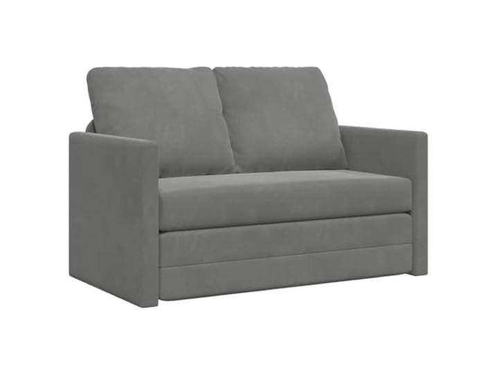 vidaXL Bodensofa mit Schlaffunktion Dunkelgrau 122x204x55 cm Samt