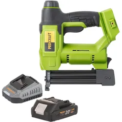 Procraft, Tacker + Nagelpistole, PEH20 Akku Tacker 20 V 15 - 32 mm + 1x Akku 2,0 Ah + Ladegerät (Tacker)
