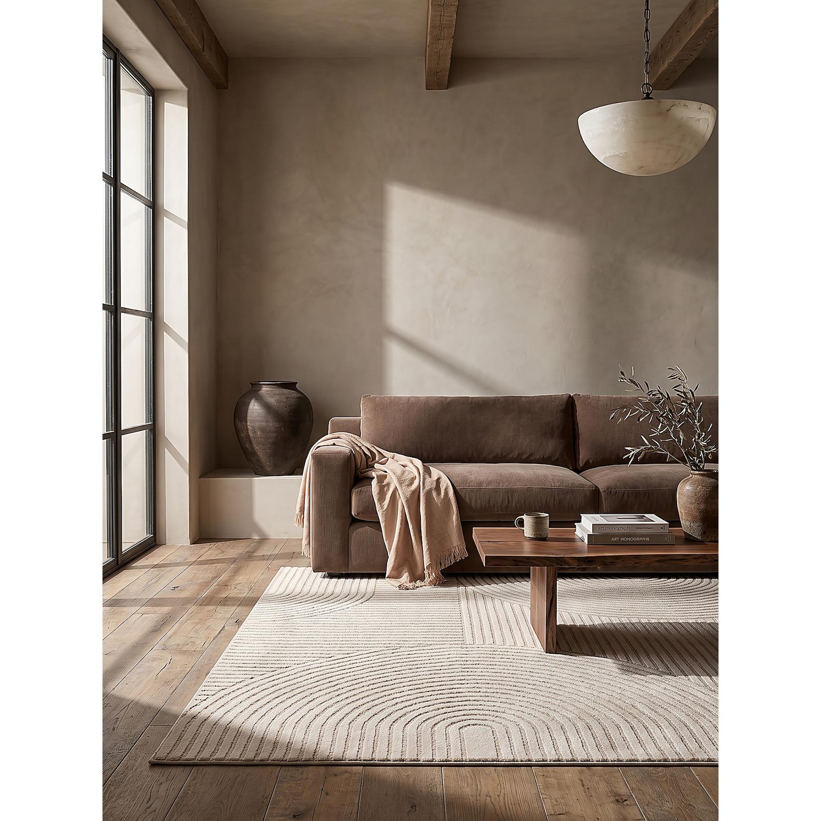 Teppich Pflegeleicht Beige 140x200 cm - CETINA Kadima Design