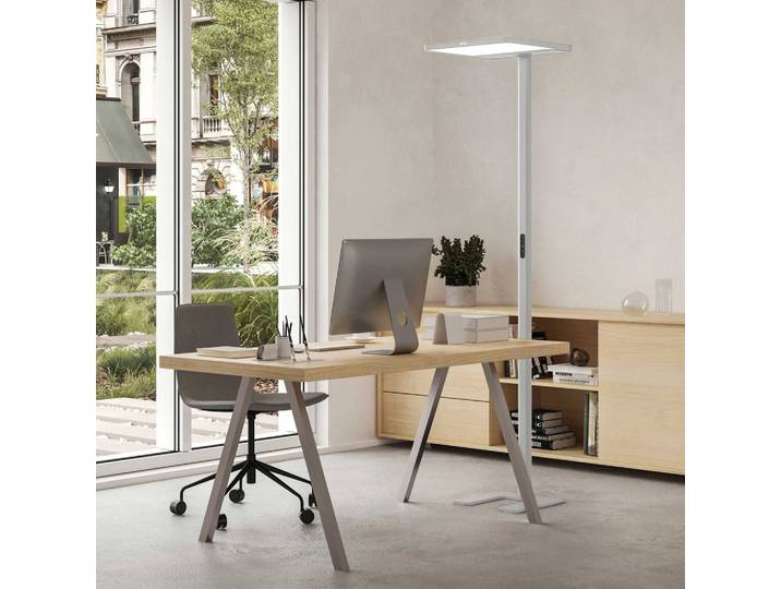 LED Stehlampe Tradingzone Adapt-F1 Desk Side, Weiss, Neu, Professionelle Bürobeleuchtung