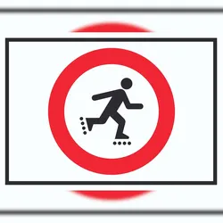 HB-Druck Inliner laufen verboten Symbol Schild A1 (594x841mm)