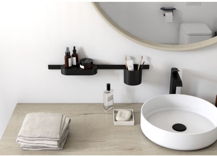 Hansgrohe WallStoris Badezimmerset 27968670 aus Kunststoff, Mattschwarz