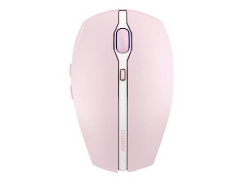 CHERRY GENTIX BT Maus Bluetooth Optisch Kirschblütenrosa 7 Tasten 1000 dpi, 2000 dpi Integriertes Scrollrad, Wiederaufladbar