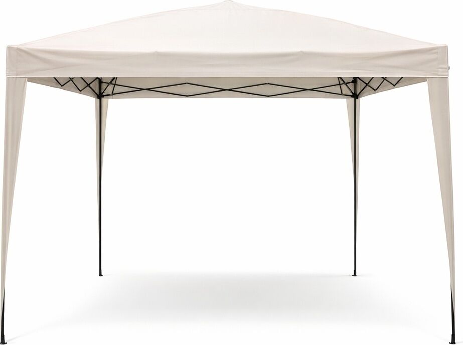 amicasa Gaz001 Gazebo Da Giardino 3x3 Mt Pieghevole In Acciaio/tessuto Colore Ecrù