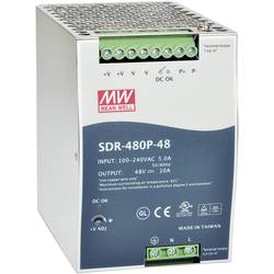 MEAN WELL SDR-480P-48 Hutschienen-Netzteil (DIN-Rail) 48 V/DC 10 A 480 W Anzahl Ausgänge:1 x Inhalt 1 St.