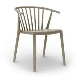 Armlehnstuhl Woody Grupo Resol sand beige, Designer Josep Lluscà, 59x74.2x56.5 cm