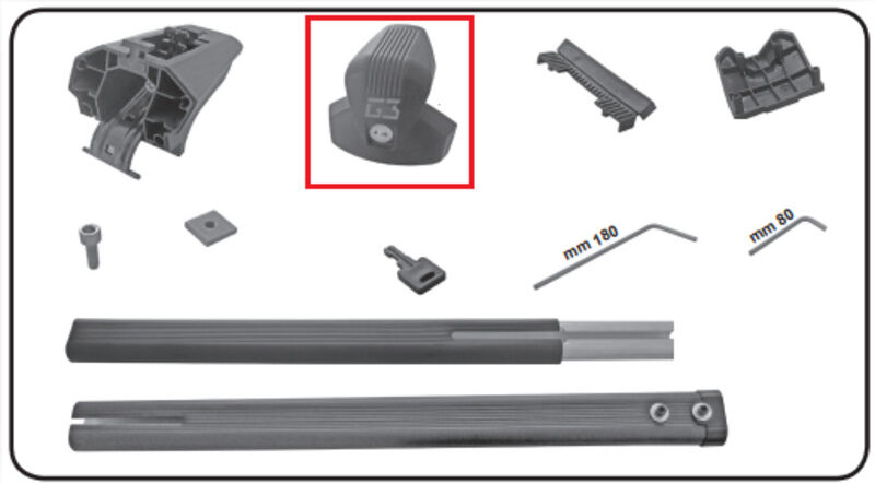 France Attelage Embout pour barre de toit G3 Clop Infinity