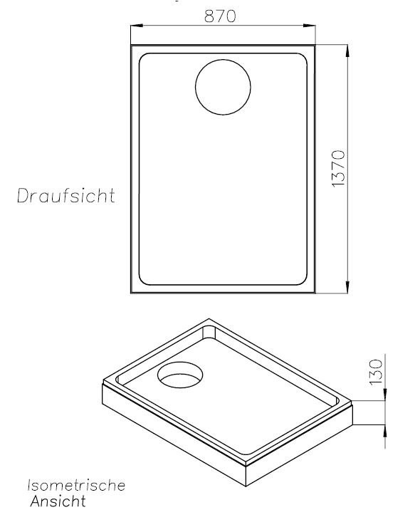 Neuesbad Wannenträger für Kaldewei Cayonoplan 900x1400x18 SD21624
