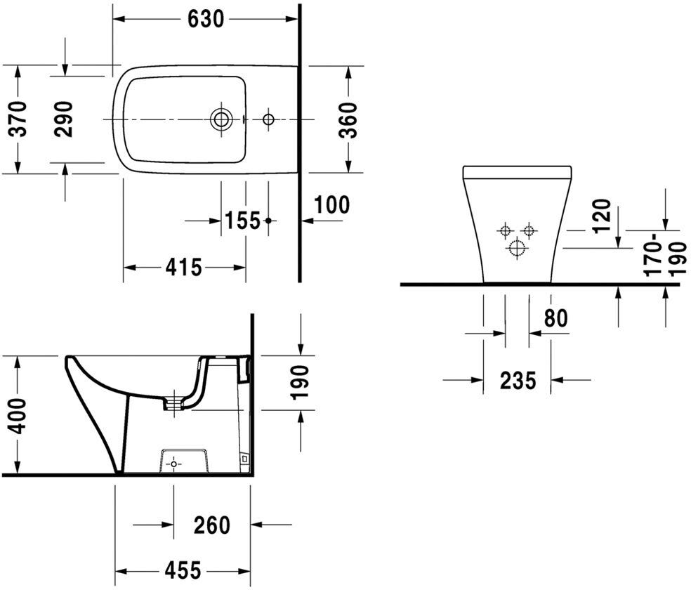 Duravit DuraStyle Stand-Bidet