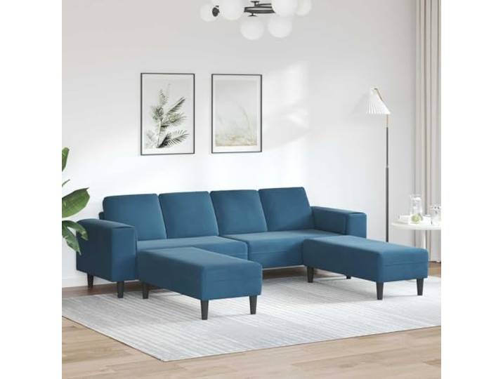 ZQQLVOO Blaues Polyester Sofa 3er Set Wohnzimmer Strapazierfähig, Sperrholzkorpus, Atmungsaktiv, Pflegeleicht, Moderne Optik