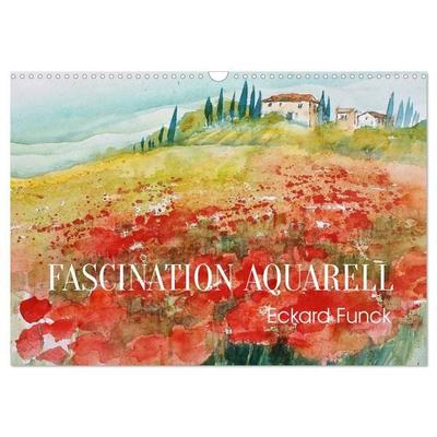 Faszination Aquarell - Eckard Funck (Wandkalender 2027 DIN A3 quer), CALVENDO Monatskalender