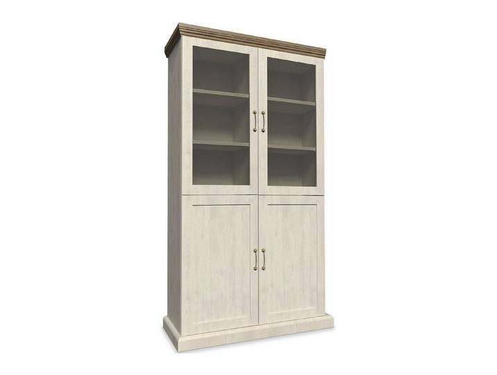 KONSIMO® Glasvitrine ARVEN Vitrine mit Glastüren Englischer Stil,mit Türen,mit Einlegeböden