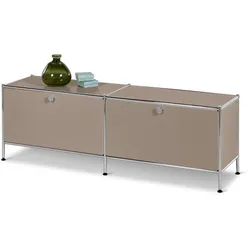 Tchibo - Lowboard Metall »Cn3« mit 2 Klappen - 152x40x51,5cm - taupe -