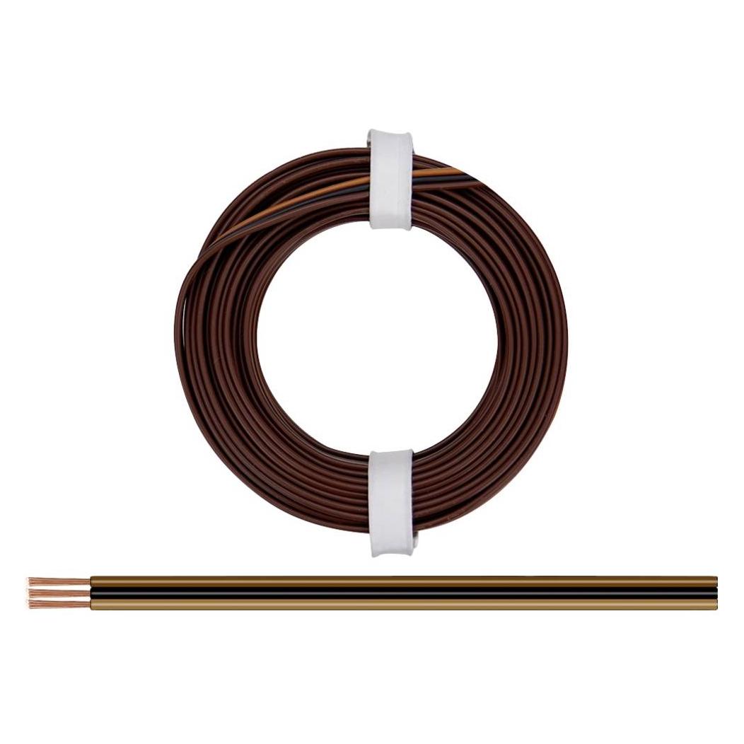 Donau Elektronik 325-818 Litze 3 x 0.25 mm² Dunkelbraun, Schwarz, Hellbraun 5 m (5 m) (325-818)