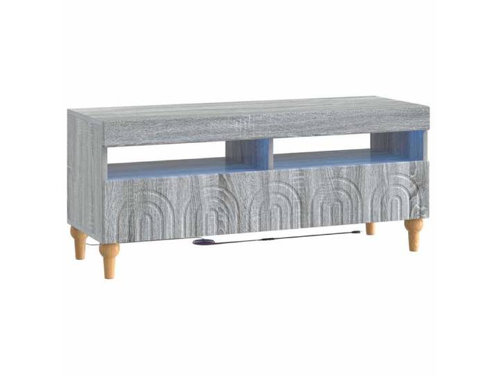 NOUVEAU Meuble télé - Meuble TV LED - Console TV - ALKMAAR 100x35x43cm - Sonoma gris - 48827