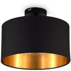 Deckenleuchte, schwarz-gold, 1xE27/60W max. exkl.