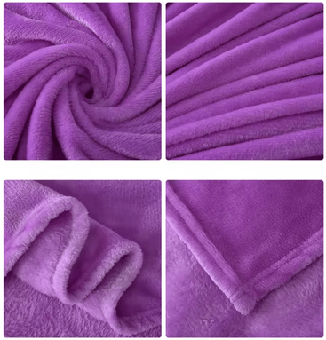 Inspire Curations Light Purple Coral Fleece Travel Blanket Light Purple Coral Fleece Travel Blanket