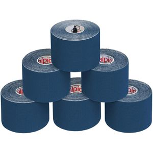 Alpidex Kinesio-Tape BB-Sport Set, dunkelblau, 5m x 5cm, wasserfest, elastisch, 6 Stück