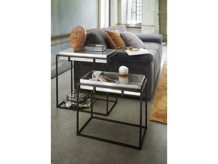 Beistelltisch Kandol - rechteckig 57cm Silber