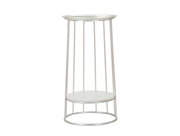 Mauro Ferretti Couchtisch, Silber, Metall, Stein, 40x76x40 cm, Wohnzimmer, Wohnzimmertische, Couchtische