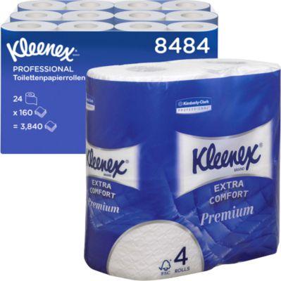 Kleenex® Toilettenpapier 8484, 4-lagig, 6 Päckchen á 4 Rollen, 160 Blatt/Rolle, weiß