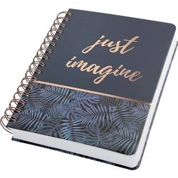 Sigel Jolie® mystic jungle JN603 Spiral-Notizbuch Punktraster Schwarz, Blau 120 Blatt DIN A5