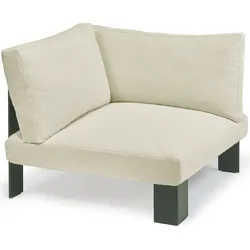 Serax Modulares Gartensofa Eckelement, 91 cm, kreidefarben
