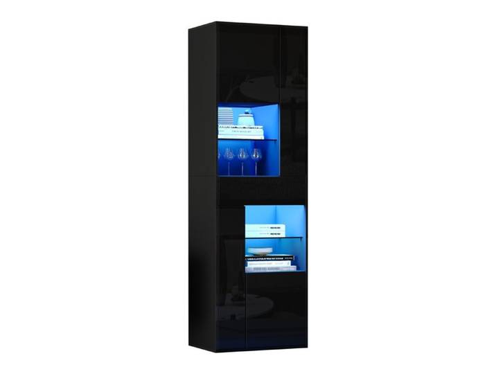 Vitrine haute avec 4 placards vitrine en verre Vitrines avec éclairage LED vitrines au design brillant présentoirs 55 ×38×170