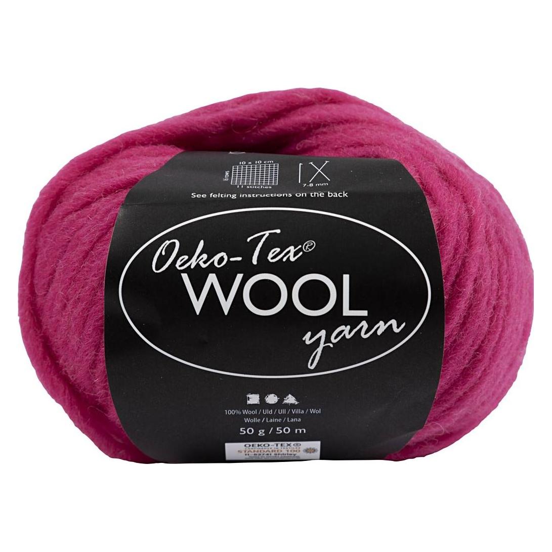 Default Wool yarn, L: 50 m, needle 8-9, pink, 50 g/ 1 ball (50 m) (4824604)