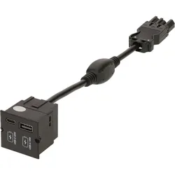 Bachmann Custom Modul Charger (22 W, 2 Ports), USB Ladegerät, Schwarz
