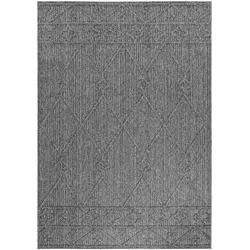 Küchenteppich Berber Robust Waschbar Strapazierfähig Terrasse Garten Grau 120x170 cm OEKO-TEX Schadstoffgeprüft – CORTINA von Kadima Design