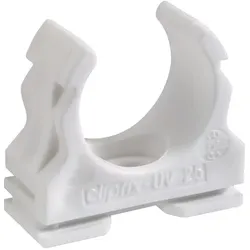 Fränkische Kunststoffklemmschelle clipfix-UV weiß M25, VPE 50 Stück