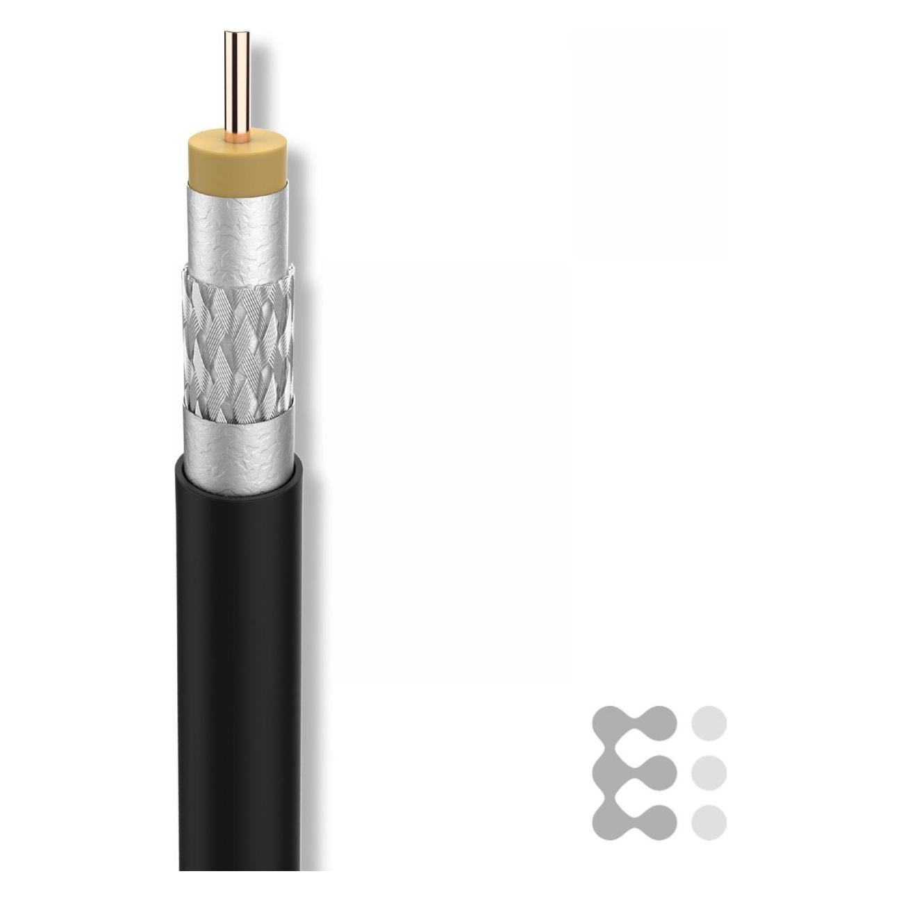 Televes SK2003plus. Kabellänge: 100 m, Produktfarbe: Schwarz, Impedanz: 75 Ohm. Tiefe: 10,5 mm, Verpackungsb (Antennenkabel) (SK2003plus)