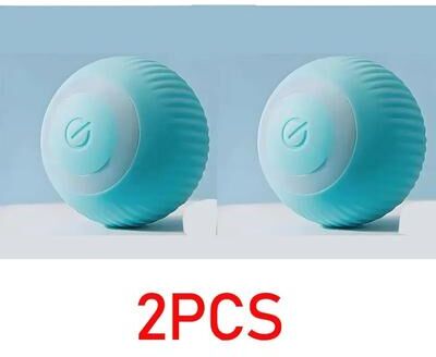 Uplifted Finds New Interactive Automatic Electric Rolling Cat Ball (MWJ01) 2 Pcs Blue + Blue