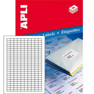 APLI 10197 Etiketten weiß 17,8 x 10mm 25 Blatt, 6750 Stück