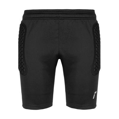 Torwarthose REUSCH "Contest II Short Advance Junior", Mädchen, Gr. XS, EURO-Größen, silber (schwarz, silberfarben), 100% Polyester, mehrfarbig, kurz, Hosen, mit zuverlässigem Polsterschutz