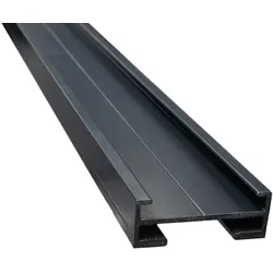 KAHRS Aluminium Unterkonstruktion, 22x60 mm, schwarz, *Compact*, mit Wasserlauf, Klick