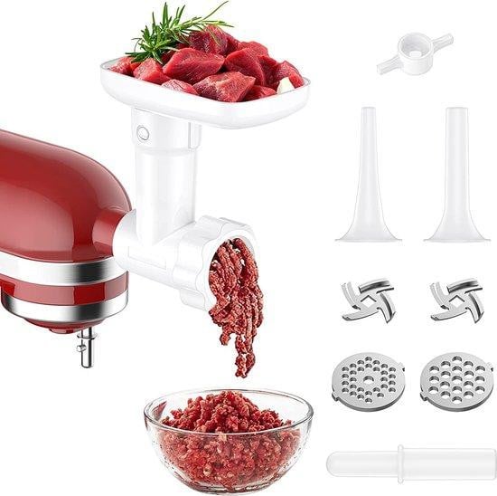 KitchenAid Accessoires voor vleesverwerking met snijgereedschap en worstvulmachine