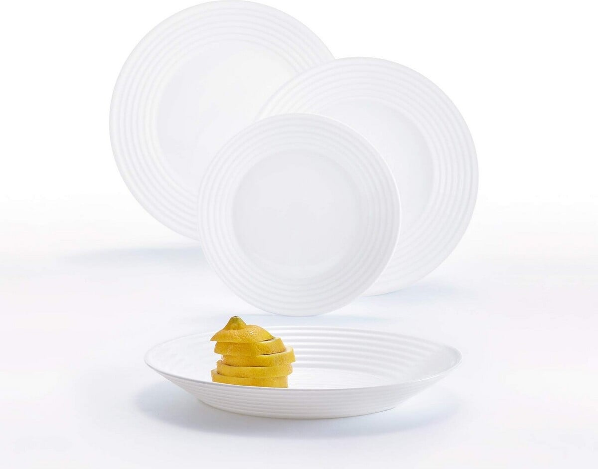 Luminarc Serviesset Luminarc 1700, wit glas, 18 delen
