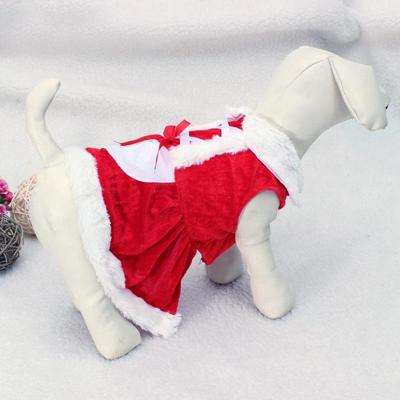 United Premium Small Dog Santa Costume Winter Pet Coat Festive Christmas Dog Clothes red Girl l