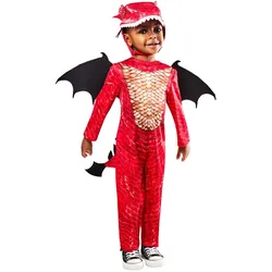 Metamorph Roter Feuerdrache Karnevalskostüm Kinder Fasching (116, XS)